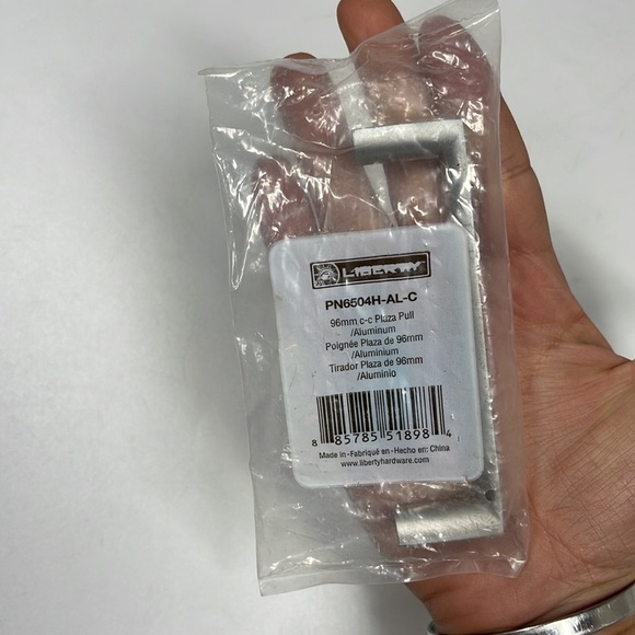 NEW Liberty 3-3/4" (96mm) Aluminum Plaza Drawer Pull - PN6504H-AL-C - Picture 1 of 5